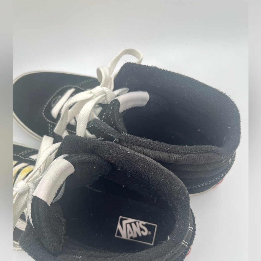 Vans Kids Ward Hi Black & White High - Top Skater Sneakers Youth Size 6 - Picture 6 of 10